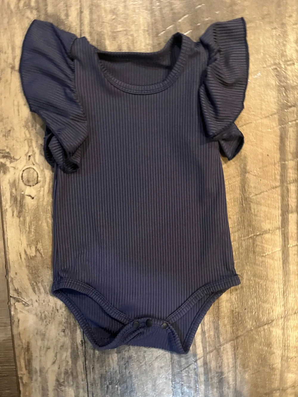 Ribbed Flutter-Sleeve Baby One-Piece Bodysuits - Multi Color Set